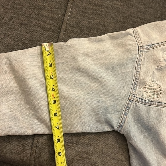 Forever 21 Distressed Denim Jacket | SIZE L - Picture 12 of 12